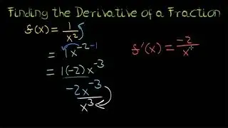 How to get the Derivative of a Fraction