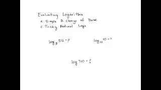 Evaluating Logarithms (Simple, Change of Base and Natural Log)