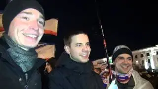 Крым. Референдум. Жители Симферополя празднуют