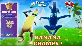 Peely and Frozen Peely playing arena Ch3S1