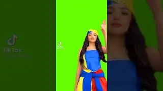TikTok Girl Dancing Green Screen