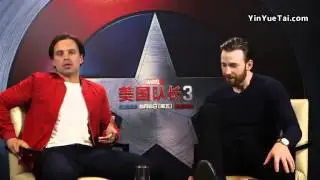 Sebastian Stan & Chris Evans talk about video Sebastian posted on Instagram