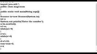 WAP to input the number and check whether it is a magic number Or not?..