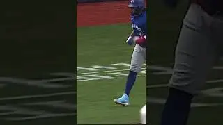 Vladimir Guerrero Jr. hits a 450 foot bomb for his first home run of the season! #mlb #shorts