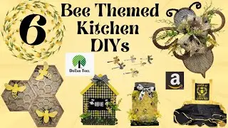 6 *Must See* Bee Kitchen DIYs || Dollar Tree Crafts || Amazon Fun Finds