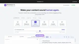 Humanizer V2 Demo — Natural Human-Like Text Rewrites (Gemini 3 Pro Build)
