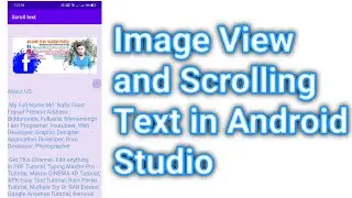 Image View and Scrolling Text in Android Studio 2021 Scroll View and Image View Project Bangla