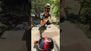 Breaking big Coca-cola jar! And see reaction! 🌈👻⚠️ #shorts #asmr