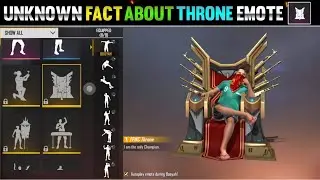 UNKNOWN FACT ABOUT THRONE EMOTE IN FREE FIRE || 