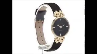 Anne Klein Womens Quartz Metal and Leather Dress Watch, Color Beige