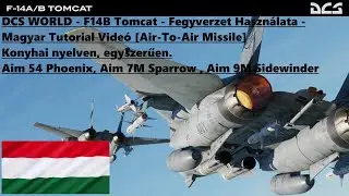 DCS WORLD - F14B Tomcat - Fegyverzet Használata - Magyar Tutorial Videó [Air-To-Air Missile]