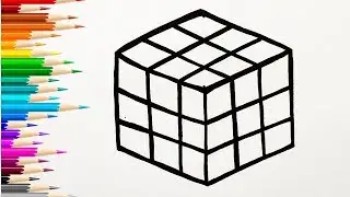 Как нарисовать КУБИК РУБИКА / Мультик раскраска для детей КУБИК РУБИКА / Нарисуй Ка