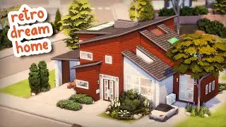 Retro Inspired Dream Home ☁️ (with CC) || The Sims 4 Speed Build