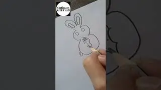 Easy ute bunny drawing #shorts #shortsfeed
