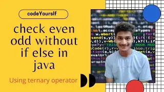 check even or odd without using if else in java | even odd using ternary operator in java | 