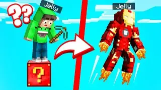 Minecraft One Block with SUPER HEROES...