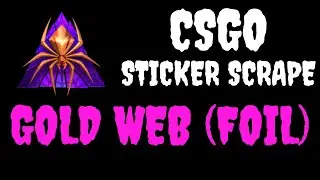 CSGO - Sticker | Gold Web (Foil) - Scrape - Counter Strike (EASTER EGG)