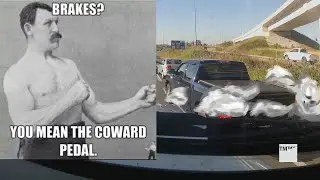 Racist Trucker Terrorizes PickUp Driver & Wins in a MergeChallenge ShowDown!! Rubbing is tucking!