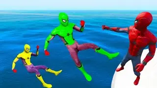 Colourfull Spiderman Jumping Highest Building (Euphoria Ragdolls)-Ep 70