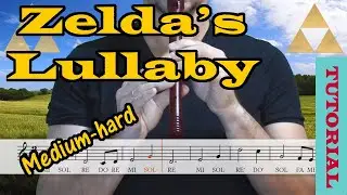 Zelda's Lullaby - Tutorial flauta con partitura | Karaoke instrumental