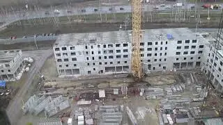 Работа башенного крана КБ-504А.08.