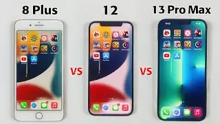 iPhone 8 Plus vs iPhone 12 vs 13 Pro Max SPEED TEST 2022 | How Much Apple has Improved in 4 Years? 😱
