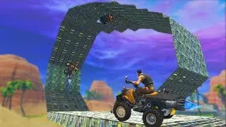 BIGGEST LOOP THE LOOP IN FORTNITE !! FIRST EVER FORTNITE TRICKS ON QUADCRUSHER !!
