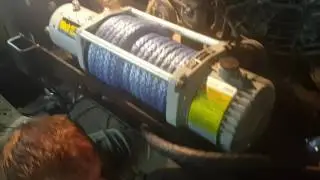 Установка лебёдки и силового бампера на Паджеро 4