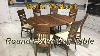 Walnut Round Extending Flip Top Table 30 seconds