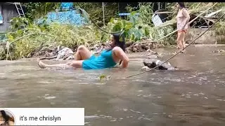 off grid /Bathing in stream