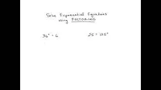 Solve Exponential Equations using Factoring