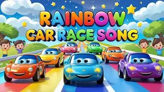 Rainbow Car Song for Kids 🌈🚗 | Learning Colors & Preschool Songs