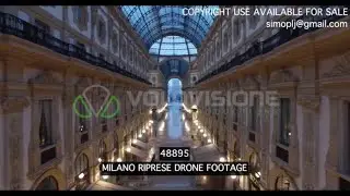 MILANO RIPRESE DRONE STOCK FOOTAGE TIMECODE
