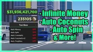 🚕Taxi Boss Script Latest Update Limited Event Super OP | Infinite Money Autofarm (Roblox)🥥