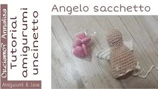 Angelo amigurumi angeli uncinetto crochet color bomboniera profumatore portachiavi
