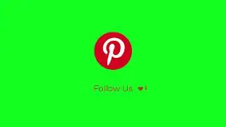 Pinterest Icon Animation | Green Screen (Free to Use)