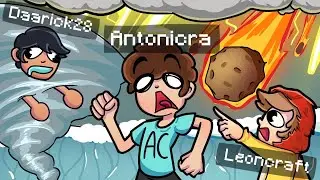 MINECRAFT pero ocurren DESASTRES NATURALES!!!