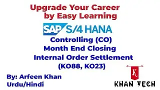 How to Create SAP-CO-Month End Closing: Internal Order Settlement  (Urdu/Hindi)