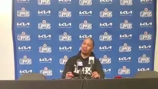 @laclippers HC Ty Lue talks postgame about thier first pre season game