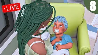 The Sims Not So Berry Challenge Green Gen #8 (LIVE) | Trying this single mom thing out 😓