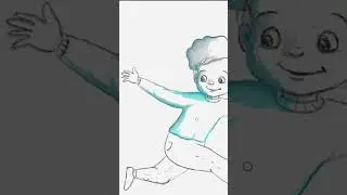 Digital watercolor painting process with Rebelle software #shorts #short