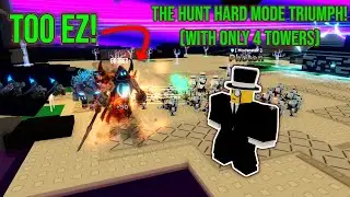 Soloing THE HUNT EVENT With Only 4 Towers - [Tower Defense Simulator]