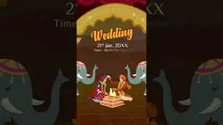 Online Rajasthani Marwari Wedding Invitation Video | Marwadi Wedding Invitation Video | VG-2078