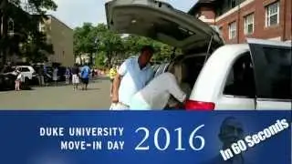 Duke University Freshman Move-In Day -- in 60 Seconds