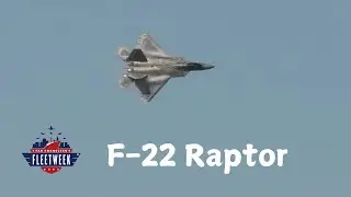 F-22 Demo + Heritage flight with P-51 at SF Fleet Week 2024