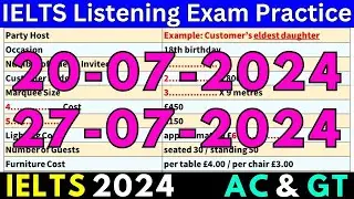 20 July & 27 July 2024 IELTS LISTENING TEST WITH ANSWER KEY 🔴 IELTS PREDICTION 🔴 IDP & BC
