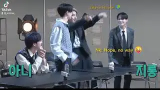 Ni-ki using his maknae card and the hyungs letting him 🤣💛 #enhypen #engene #ni_ki #OT7