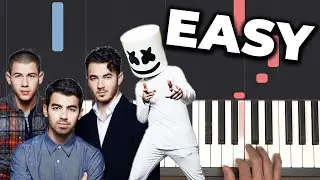 Marshmello x Jonas Brothers - Leave Before You Love Me (Easy Piano Tutorial)