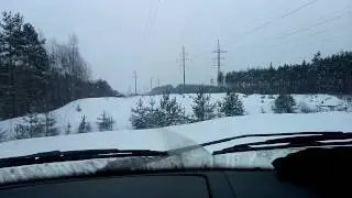 Дизельный Соболь 4х4 по снежной целине! лыжники удивились!!!
