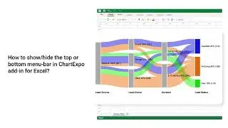 How to show or hide the top and bottom menu-bar in ChartExpo add-in for Excel?